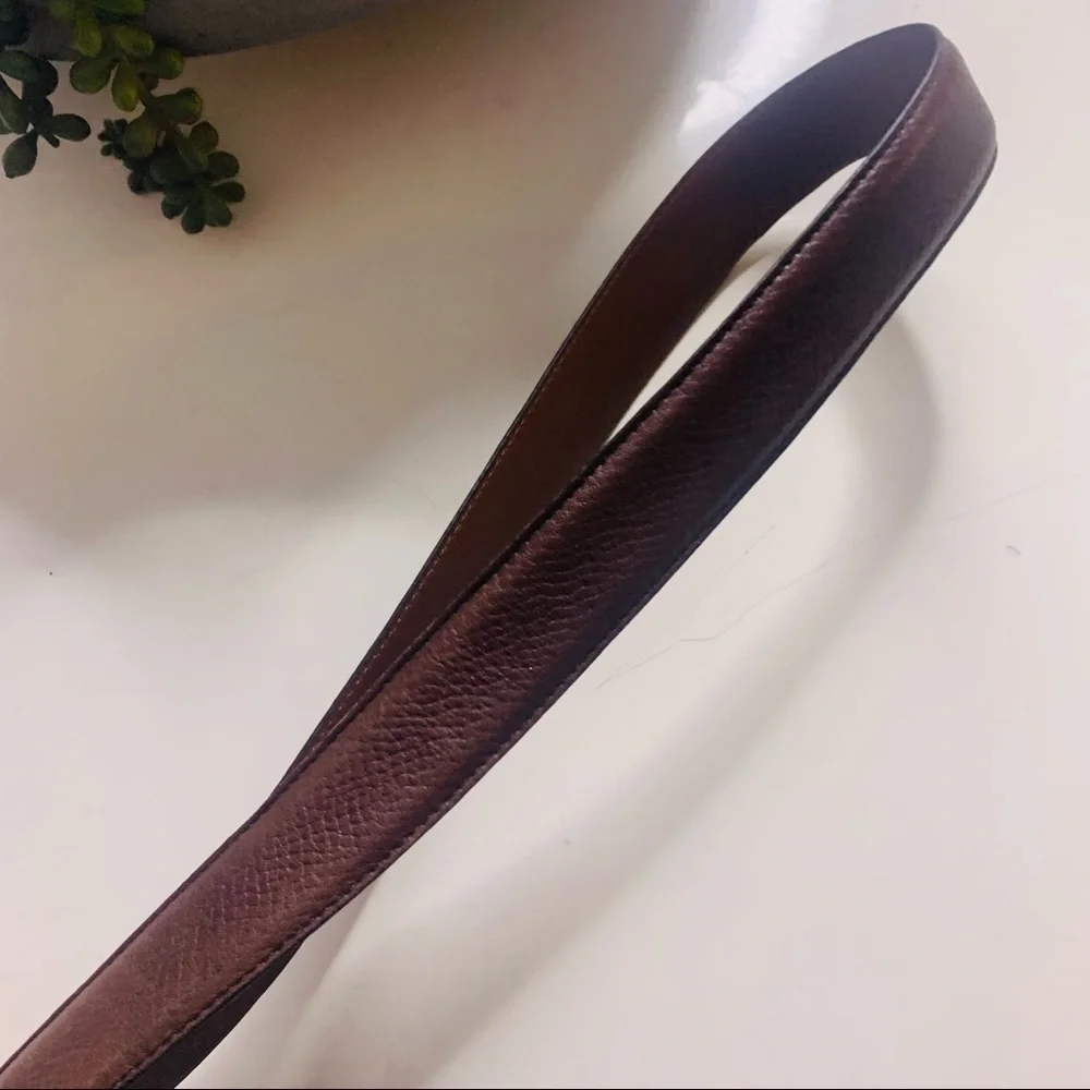 Coach Handcrafted Tumbled Cowhide Mocha Brown Belt women’s 36”